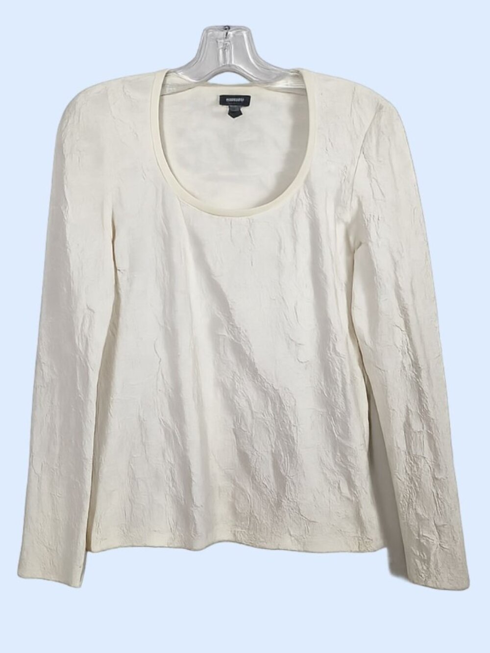 J. Jill long sleeve ivory scoop neck ruched stretch top Size S